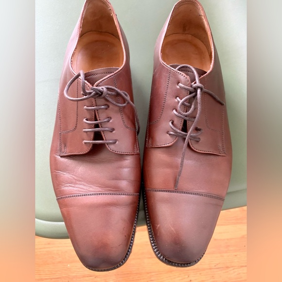 Men’s Ralph Lauren Brown Leather Oxford Dress Shoes - 9.5 Made in Italy